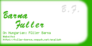 barna fuller business card